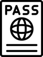 illustrazione del design dell'icona del vettore del passaporto