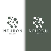 neurone logo, neurone nervo o alga marina vettore astratto molecola disegno, modello illustrazione