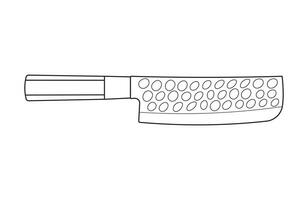 mano disegnato bambini disegno cartone animato vettore illustrazione nakiri coltello isolato nel scarabocchio stile