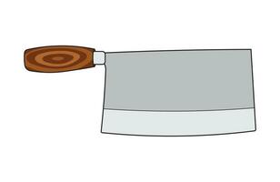 bambini disegno cartone animato vettore illustrazione di legno maniglia fendere coltello isolato nel scarabocchio stile