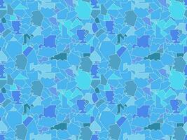 senza soluzione di continuità modello di mosaici, pezzi di rotto bicchiere, ghiaccio nel blu colori vettore