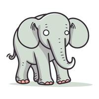vettore illustrazione di un elefante. isolato su un' bianca sfondo.