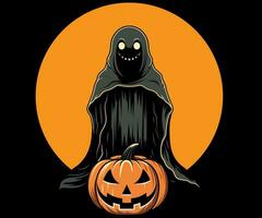 nero fantasma illustrazione Halloween concetto vettore