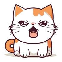 carino cartone animato gatto vettore illustrazione. carino gattino carattere.