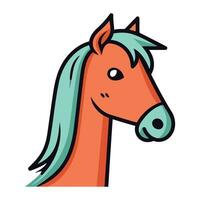 cavallo testa icona. cartone animato illustrazione di cavallo testa vettore icona per ragnatela design