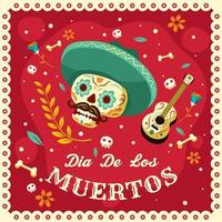 ornamentale dia de los muertos vettore