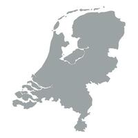 Olanda carta geografica. carta geografica di Olanda nel alto dettagli su colore grigio vettore