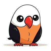 carino cartone animato pinguino su bianca sfondo. vettore illustrazione. eps