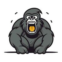 gorilla portafortuna vettore illustrazione. eps10