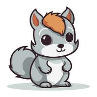 scoiattolo carino animale cartone animato icona vettore illustrazione grafico design vettore illustrazione grafico design