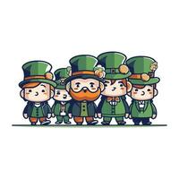 contento folletti. st. patricks giorno. vettore illustrazione