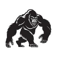 gorilla vettore Immagine, arte e illustrazione