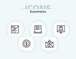 e-commerce linea icona imballare 5 icona design. . . acquisti. pantaloni. moda vettore