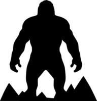 bigfoot, minimalista e semplice silhouette - vettore illustrazione