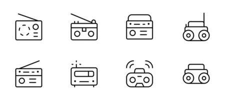 Radio icona vettore, solido logo illustrazione. modificabile ictus. e adatto per ragnatela pagina, mobile app, ui, UX design. vettore