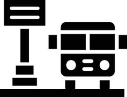 illustrazione del design dell'icona del vettore della fermata dell'autobus