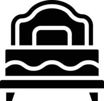 illustrazione del design dell'icona del vettore del letto