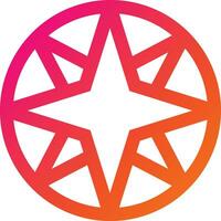 bussola rosa vettore icona design illustrazione