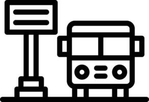 illustrazione del design dell'icona del vettore della fermata dell'autobus
