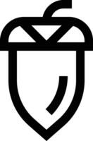 illustrazione del design dell'icona di vettore di ghianda
