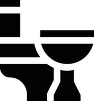 illustrazione del design dell'icona del vettore della toilette