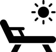 illustrazione del design dell'icona di vettore della sedia a sdraio