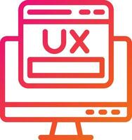 UX vettore icona design illustrazione