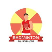 badminton torneo. piatto stile vettore illustrazione isolato su bianca sfondo.