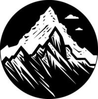 montagne - minimalista e piatto logo - vettore illustrazione