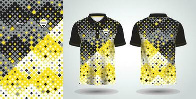 giallo e nero sublimazione camicia per polo sport maglia modello vettore