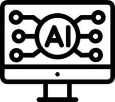 artificiale intelligenza icona simbolo vettore Immagine. illustrazione di il cervello robot apprendimento umano inteligente algoritmo design Immagine.