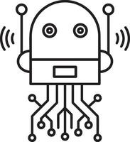 artificiale intelligenza icona simbolo vettore Immagine. illustrazione di il cervello robot apprendimento umano inteligente algoritmo design Immagine.