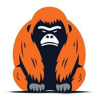 gorilla vettore illustrazione isolato su un' bianca sfondo. gorilla simbolo.