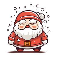 cartone animato Santa Claus vettore illustrazione. Natale e nuovo anno