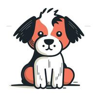 carino cartone animato cane. vettore illustrazione per il tuo design. isolato su bianca sfondo.