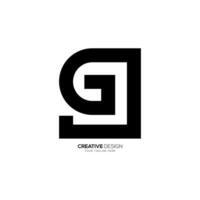 lettera gj con creativo linea arte negativo spazio moderno monogramma semplice logo vettore