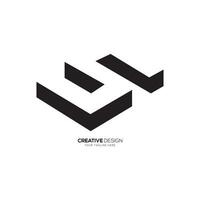 lettera S 3d stile moderno piatto monogramma astratto logo idea vettore