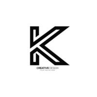 lettera K creativo linea arte moderno unico moda monogramma elegante logo vettore