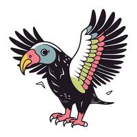 illustrazione di un' avvoltoio. vettore illustrazione di un' avvoltoio.