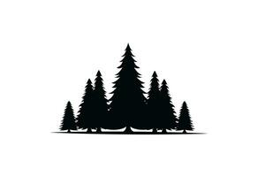 Natale albero icona impostare. vettore illustrazione di pino silhouette
