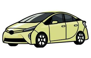 prius macchine vettore illustrazione, vettore illustrazione di un' popolare ibrido macchina,