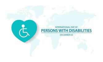 internazionale giorno di persone con disabilità dicembre 03 sfondo vettore illustrazione