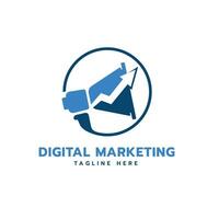 digitale marketing promozionale logo design per creativo bandiera usi vettore