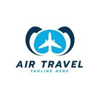 aereo viaggio logo design vettore concetto