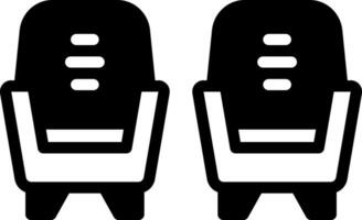 solido icona per sedie vettore