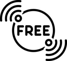 icona della linea per il punto libero wifi vettore