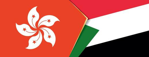hong kong e Sudan bandiere, Due vettore bandiere.