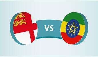 sark contro Etiopia, squadra gli sport concorrenza concetto. vettore