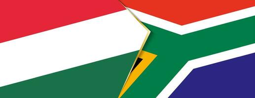 Ungheria e Sud Africa bandiere, Due vettore bandiere.