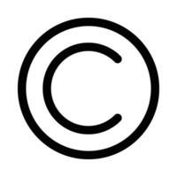 diritto d'autore vettore icona su bianca sfondo
